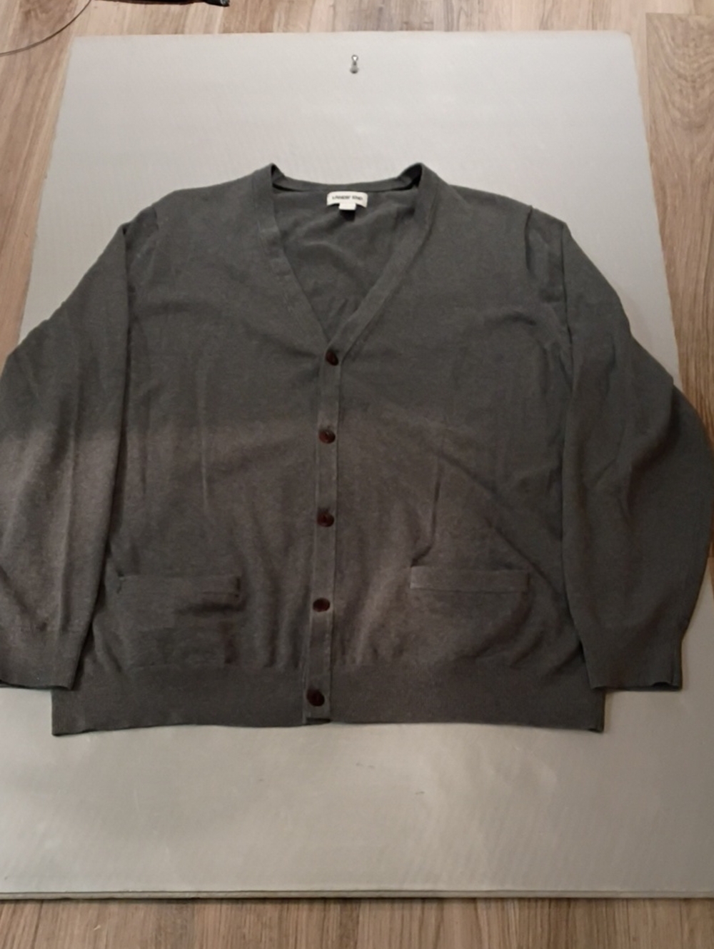 Lands' End Men's/ Women's Dark Gray V-Neck Button Cardigan